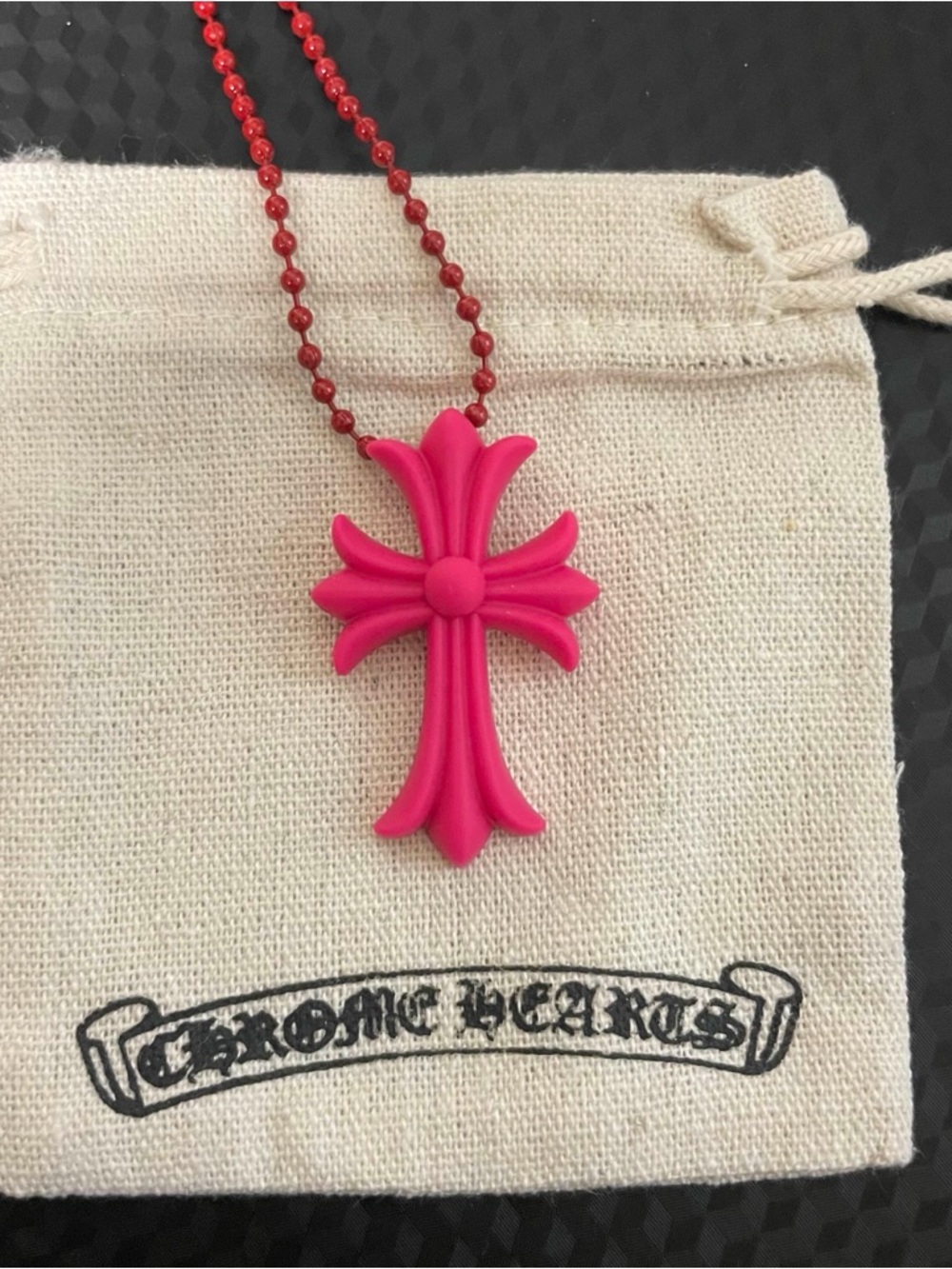 Chrome Hearts Pink Cross Pendant Necklace (BUNDLE DEALS!)
